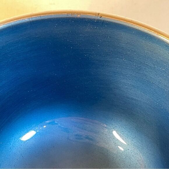 Towle Silver Plated Rich Blue Enamel Bowl 5" EP 5001 Mid 20th Century - Picture 10 of 16